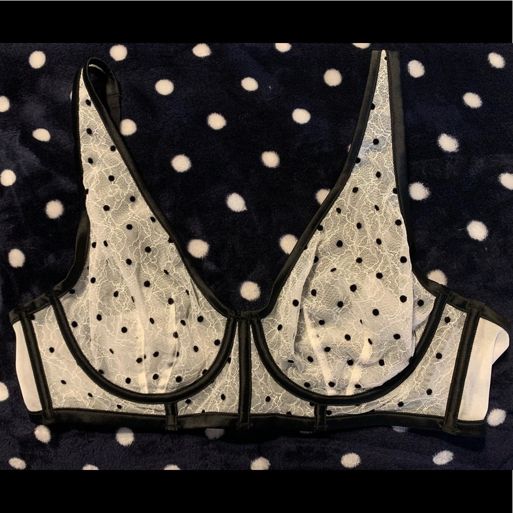 Unlined Mesh Full-coverage Plunge Bra